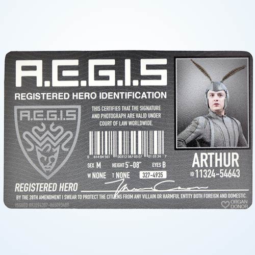 Arthur's AEGIS ID Card.