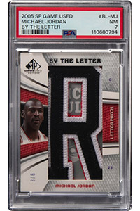 2005 Upper Deck SP Game Used Michael Jordan (By the Letter) #BL-MJ PSA NM 7 - #'d 3/6
