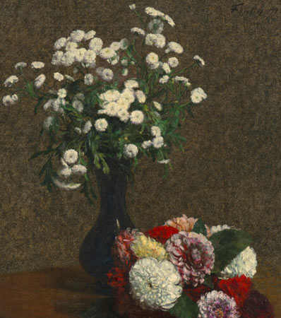Henri Fantin-Latour (French, 1836-1904) Fleurs: camomille et dahlias, 1871