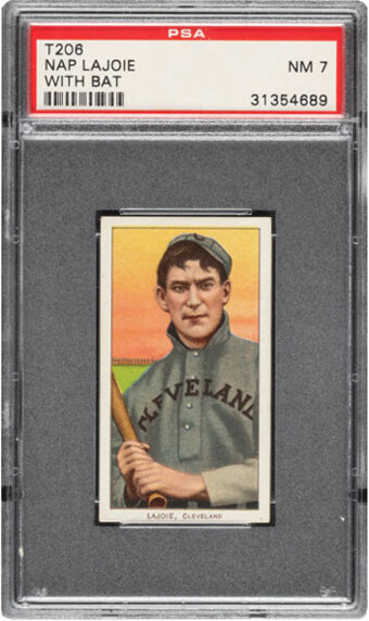 1909-11 T206 Sweet Caporal 350-460/42OP Napoleon Lajoie (With Bat) PSA NM 7 - The Highest PSA-Graded factory 42 Overprint. 
