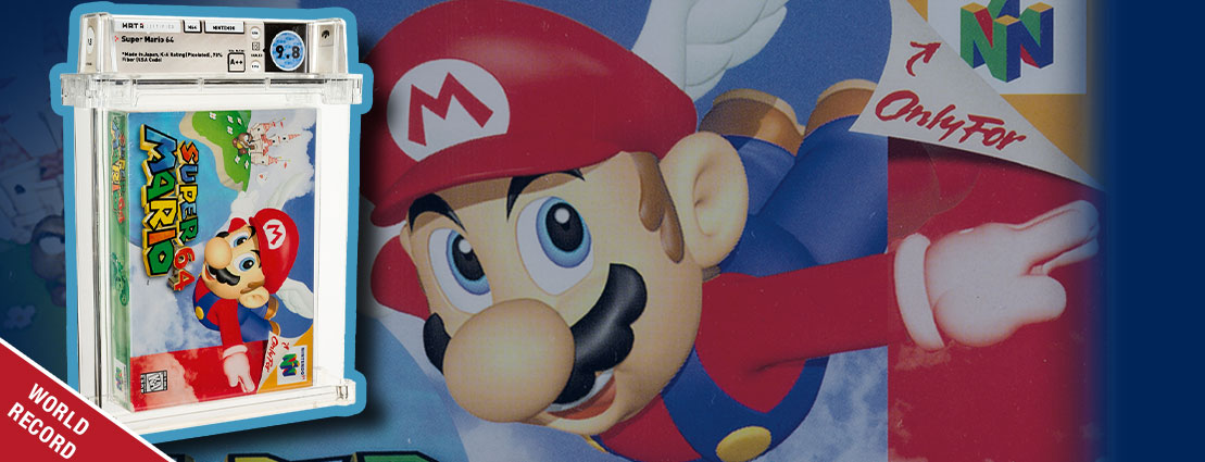 Super Mario 64 - Wata 9.8 A++ Sealed, N64 Nintendo 1996 USA.