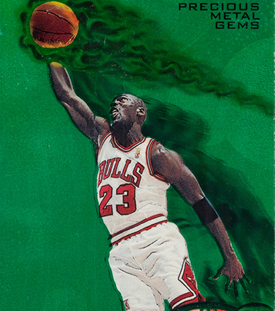 1997 Metal Universe Michael Jordan (Precious Metal Gems - Green) #23 PSA Authentic - #'d 9/100