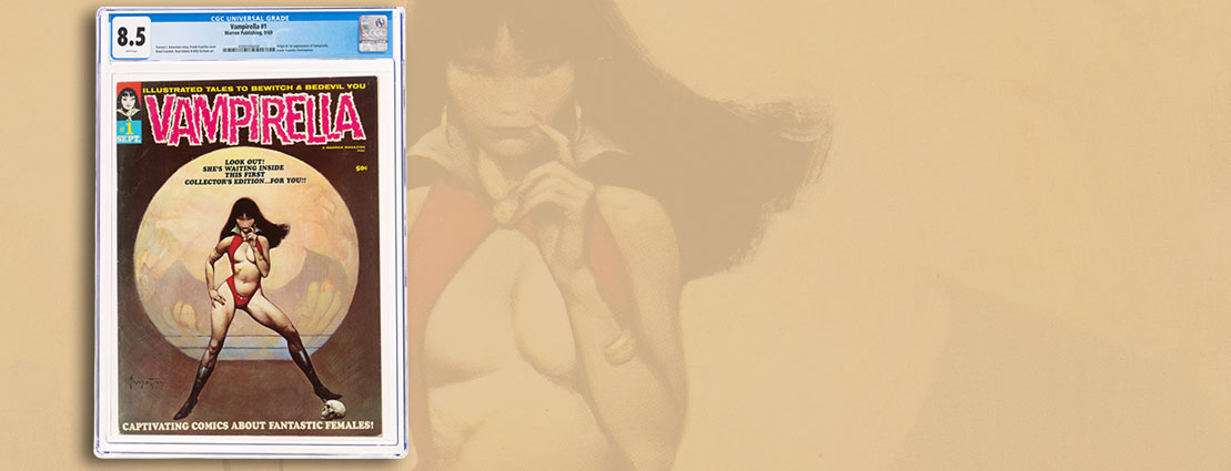 Vampirella #1 (Warren, 1969) CGC VF+ 8.5 White pages.