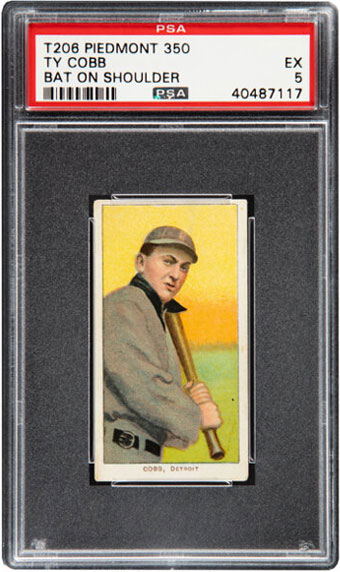 1909-11 T206 Sweet Caporal 350/30 Ty Cobb (Bat On Shoulder) PSA EX 5.