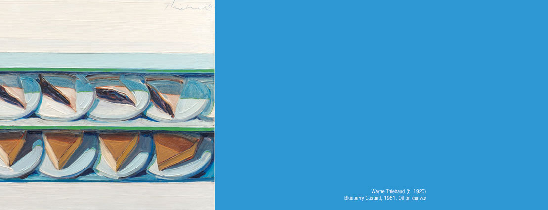 Wayne Thiebaud (b. 1920) Blueberry Custard, 1961 Oil on canvas