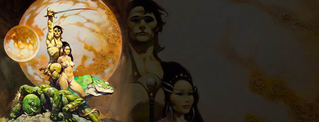 Frank Frazetta A Princess of Mars Painting Original Art (1970).