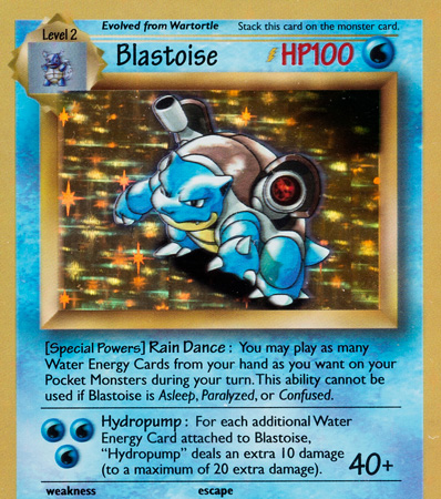 Pokémon Blastoise #009/165R Commissioned Presentation Galaxy Star Hologram (Wizards of the Coast, 1998) CGC NM/Mint+ 8.5