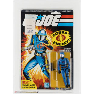 G.I. Joe Cobra Commander (v1.5) AFA 85 ** 3rd-Highest Grade, Only 4 Higher ** (Hasbro, 1983).