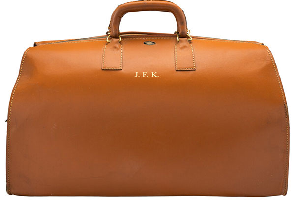 John F. Kennedy: Personal Leather Satchel and Business Card