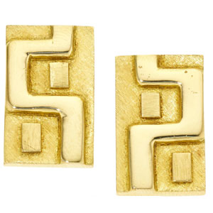 Burle Marx, Gold Earrings 