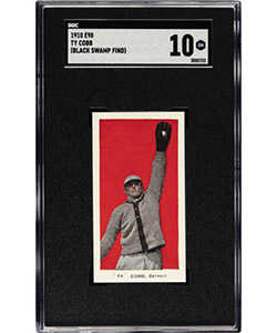 1910 E98 'Set of 30' Ty Cobb (Red, Black Swamp Find) SGC Gem Mint 10 - Pop Two