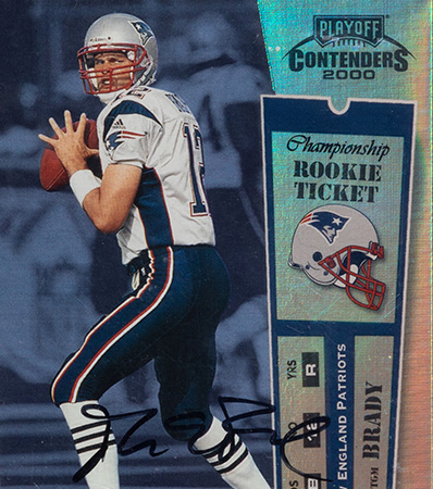 2000 Playoff Contenders Championship Ticket Tom Brady Rookie #144 (34/100) BGS NM-MT+ 8.5 Auto 10