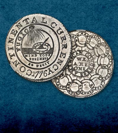 1776 $1 Continental Dollar, CURRENCY, Pewter, EG FECIT, MS67 NGC. Newman 3-D, W-8460, R.4.  