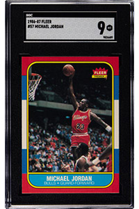 1986 Fleer Michael Jordan Rookie #57 SGC Mint 9