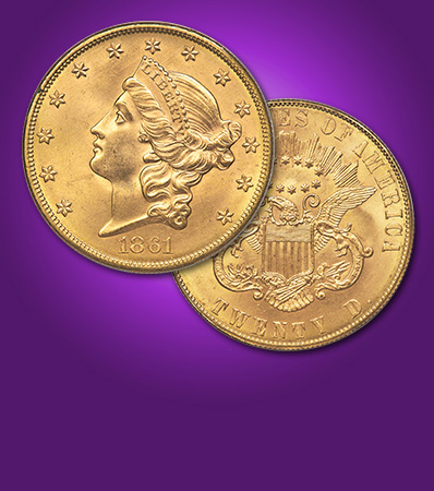 1861 Paquet Twenty Dollar MS67 PCGS. CAC