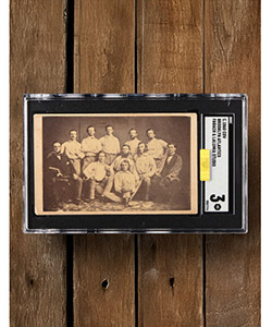 Circa 1860 Brooklyn Atlantics Farach & Lalumia Studio CDV SGC VG 3 -- Superior Example of Two in SGC Population