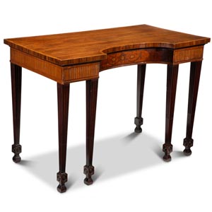 A George III Satinwood Marquetry Mahogany Table