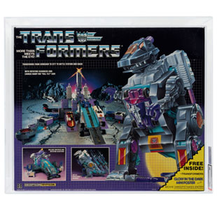 Transformers G1 Trypticon with Poster AFA 85 ** POP 2 Highest Grade ** (Hasbro, 1986). 