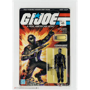 G.I. Joe Snake Eyes (Strait Arm) AFA 85+ ** POP 4, 2nd-Highest Grade, Only 1 Higher ** (Hasbro, 1982). 