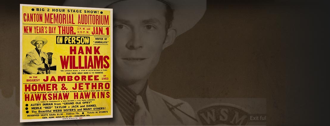 Poster for Hank Williams' 1953 New Year's Concert Sells for World Record $150,000