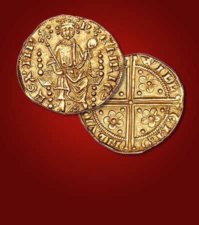 Henry III (1216-1272) gold Penny of 20 Pence ND (c. 1257) MS63 NGC