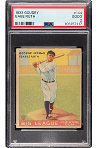 1933 Goudey Babe Ruth #144 PSA Good 2