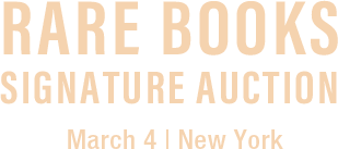 March 4 Rare Books Signature Auction Books Signature Auction - New York #6222