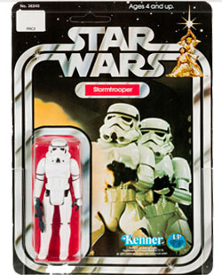 Star Wars - Stormtrooper 12 Back-A SKU on Figure Stand Action Figure (Kenner, 1978) AFA 85 NM