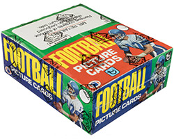 1981 Topps Football Rack Box with 24 Unopened Rack Packs - Montana Rookie Year