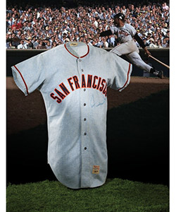 1967 Willie Mays Game Worn San Francisco Giants Game Worn & Signed Jersey, SGC Excellent -- Photo Matched