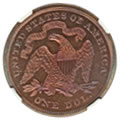 1871 One Dollar, Judd-1147, Pollock-1289, R.6-7, PR66 Red and Brown Cameo NGC. Ex: Samuel Berngard Collection