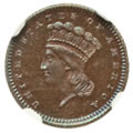 1871 Gold Dollar, Judd-1161, Pollock-1303, R.8, PR65 Brown NGC. Ex: Samuel Berngard Collection