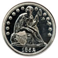 1852 Dollar, Judd-134 Restrike, Pollock-161, High R.7, Silver Plated Proof NCS