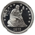 1875 Quarter Dollar, Judd-1417, Pollock-1560, R.8, PR63 Ultra Cameo NGC