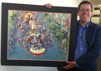 Sam McKin Concept Painting for Bicentennial Disneyland Parade Original Art (Walt Disney, 1976)